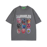 Men T Shirt Vintage Fun Printing Short Sleeve T-shirt