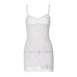 Women Dresse Sexy V-neck Lace Slim Fit Slip Dress