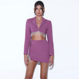Women Dresses Sexy Hip Skirt Two-Piece Set (Zns0409)
