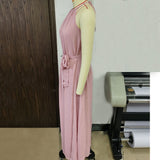 Women's Evening Gown Sexy Halter Strap Chiffon Dress