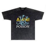 Amiri T-shirt Washed and Worn Retro Short Sleeve T-shirt