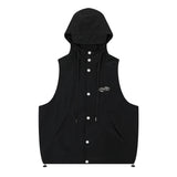 Men Vest Summer Hooded Jacket Frock Vest Casual Loose Vest