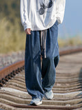 Men Jeans Vintage Jeans Men's Loose plus Size Oversize Pants Straight Wide Leg Pants
