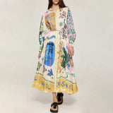 Women Dresses Spring Dress Single-Breasted Dress (Qymy0409)