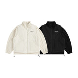 Unisex Winter Cotton Coat Stand Collar Coat Vest Vintage Corduroy Two-Piece Set