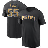 MLB T-Shirts MLB Pirates T-Shirt Outer Sports Baseball Uniform T-Shirt Men's Short Sleeves