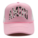 Amiri Hat Baseball Cap Trendy Summer Amiri Printed Mesh Cap