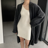 Women Cardigan Sweater Autumn and Winter Woolen Coat Baggy Coat Long Sleeve Jacket K331