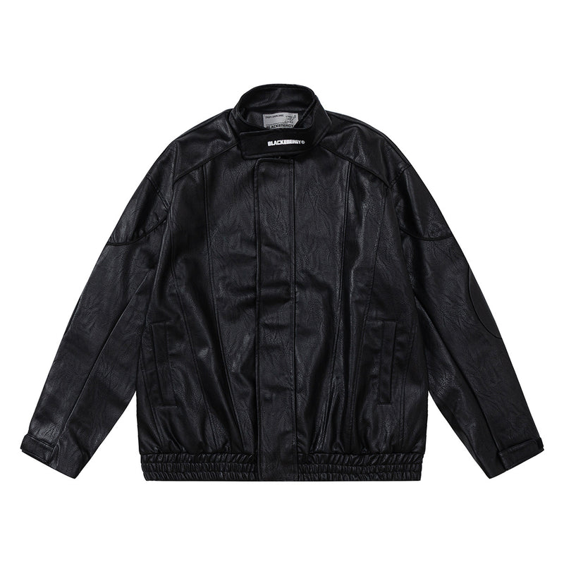 Unisex Jacket Fall Locomotive Style Leather Coat