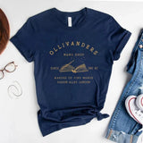 Cotton T Shirt Unisex Tops Ollivanders Wand Shop T-Shirt