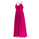 Women Date Dress Summer Slim Fit Lace Lace Spaghetti-Strap Dress