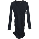 Women Dresses Hollow Dress off-Shoulder Pleated Sexy Hip Skirt