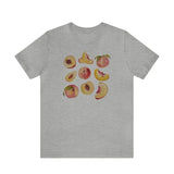Vintage Peaches Printed Graphic Tees Women Cute Cottagecore