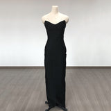 Women Evening Dress Sexy Long Evening Dress Slim Fit Bandage One-Piece Dress