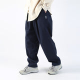 Men Sweatpants Loose Wide Leg Jeans Men's Casual Sports Drawstring Tapered Pants Zipper Pocket Trousers