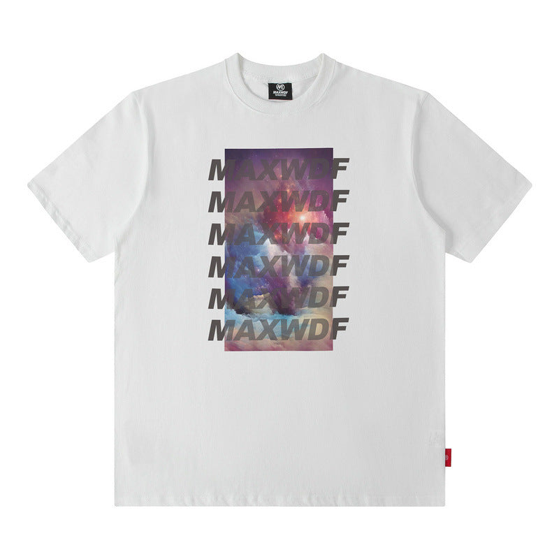 Men T Shirt Casual Loose Oversize Summer Couple Wear Half Sleeve T-shirt