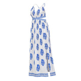 Women Date Dress Summer Sexy Slit Backless Slip Dress