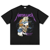 Mens Vintage Rock Band T-Shirt NIRVANA METALLICA Printed Short Sleeve T-Shirt Summer Top