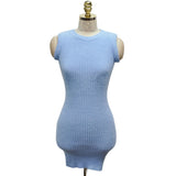 Women Maxi Dress Autumn and Winter Knitting Dress Package Hip Sweater Dress