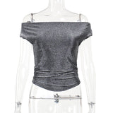 Women Tops Spring Sexy Slim Fit T-shirt Top