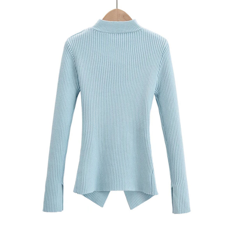 Women Sweater Knitwear Autumn Knitwear Women's Fall/Winter Slim V-neck Long Sleeve Sweater