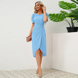 Women Date Dress Spring/Summer round Neck Dress