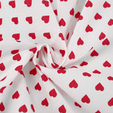 Women Dress Sexy off-Shoulder Heart Printing Dress