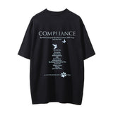 Men Vintage T-Shirt Short-Sleeved T-shirt Men's Loose Wash Distressed round Neck Top Casual