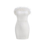 Women Dresses Sexy Backless Tassel Dress Hip Skirt (Zns0409)