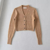 Women Sweater Knitwear Spring and Autumn V-neck Single-Breasted Knitted Cardigan