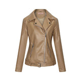 Red Leather Jacket Zipper PU Leather Jacket
