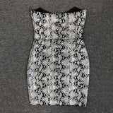 Women Evening Dress Sheath Bandage One-Piece Dress