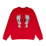 Amiri Long Sleeve Shirt Crew Sweatshirts Crew Neck Sweater