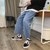 Men Jeans Wide Leg Pants Straight Men's Jeans Loose