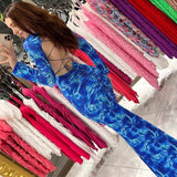 Women Dresses Spring Sexy Backless Slit Slim Fit Long Sleeve Dress