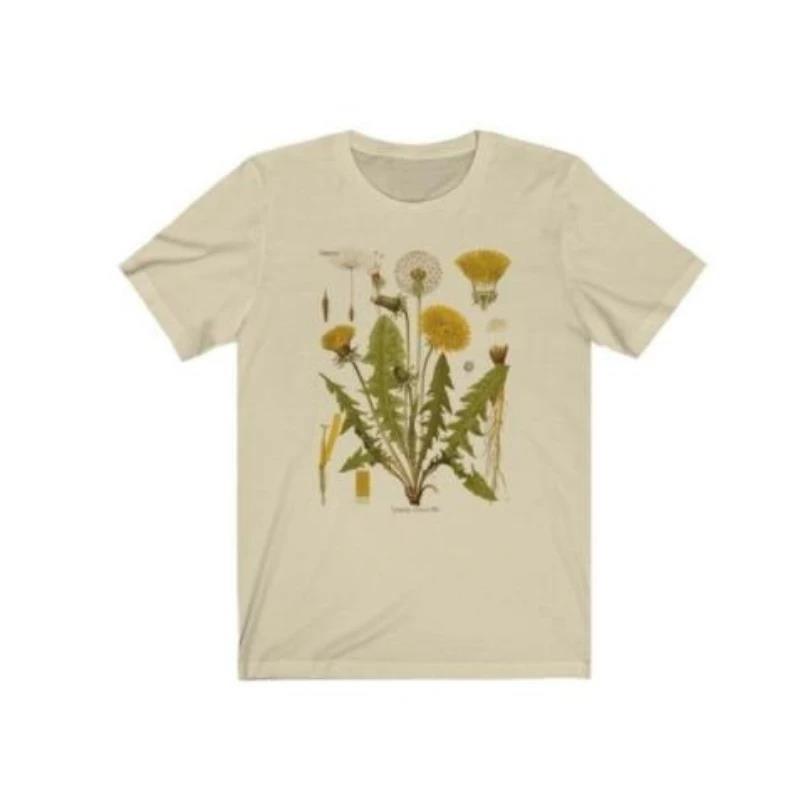 Dandelion Botanical Graphic Tshirt Hiking Shirt Botanical