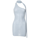 Women Dresses Spring Sleeveless Backless Sheath Dress (Bla0420)