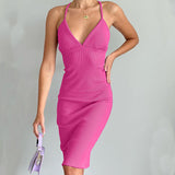 Corset Dress Sexy Deep V-neck Slim Strap Dress