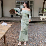 Women Dresses Elegant Slim-Fit Hip Skirt
