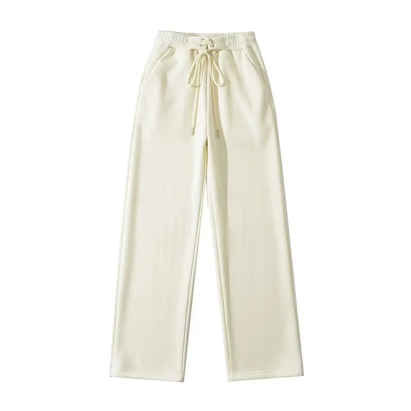 Women Sweatpants Loose Casual Pants Autumn and Winter Thickening Wide Leg Straight Sweatpants