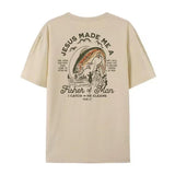 Vintage Fashion Fisher of Men Back Print Women Tops Christia