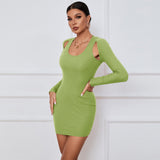 Women Dress Sexy off-the-Shoulder Bag Hip Dress
