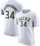 NBA T-Shirts NBA Basketball Suit Short Sleeve Bucks T-Shirt Men