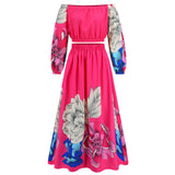 Women Date Dress Autumn Winter Retro Backless Long Sleeves Short Top A- line Long Skirt Suit