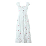Women Dresses Spring/Summer Cardigan Strawberry Sling Dress (Xds0414)