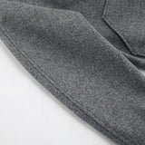 Women Trench Coat Autumn and Winter Gray Woolen Coat for Women
