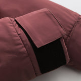 Unisex Winter Cotton Coat Three-Dimensional Pocket Hooded down Jacket Retro Workwear down Jacket