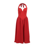 Women Dresses Spring Sexy Elegant Dress V-neck Dress (Csm202403)