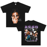 Asap Rocky T-Shirts Vintage ASAP Rocky Summer Short Sleeve T-Shirts Men and Women