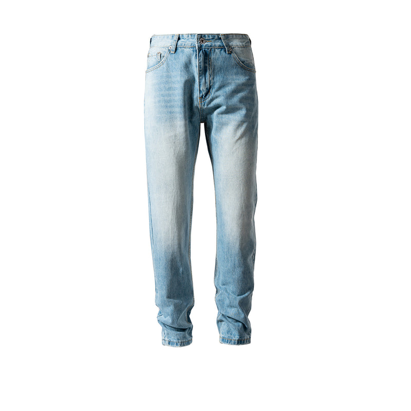 MIJKO Men Vintage Pants MIJKO Hip Hop Street Wash Do Old Jeans